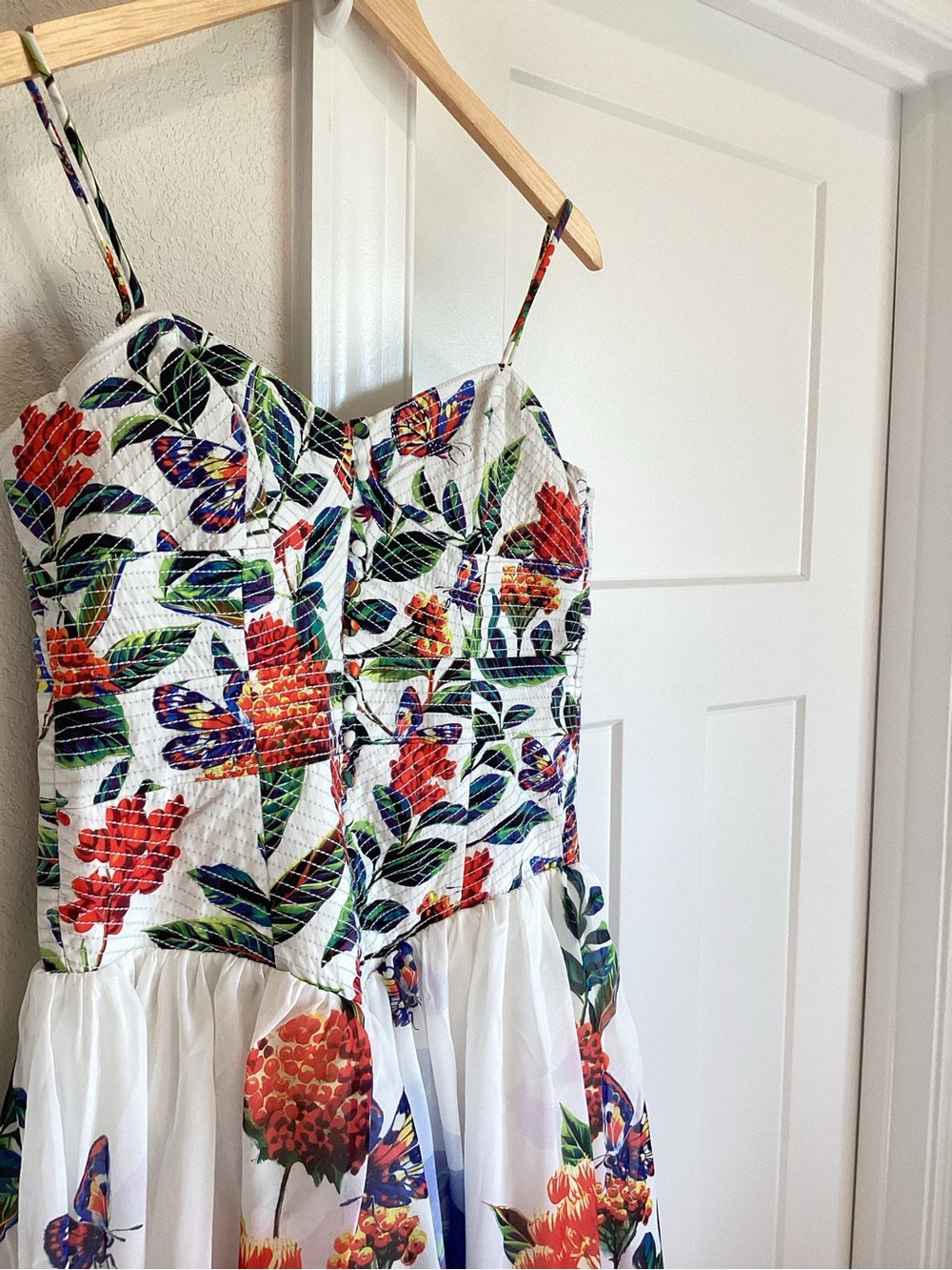 ✨Anthropologie Muse Basque Waist Midi Dress Sleeveless Sweetheart New Large - Picture 6 of 14